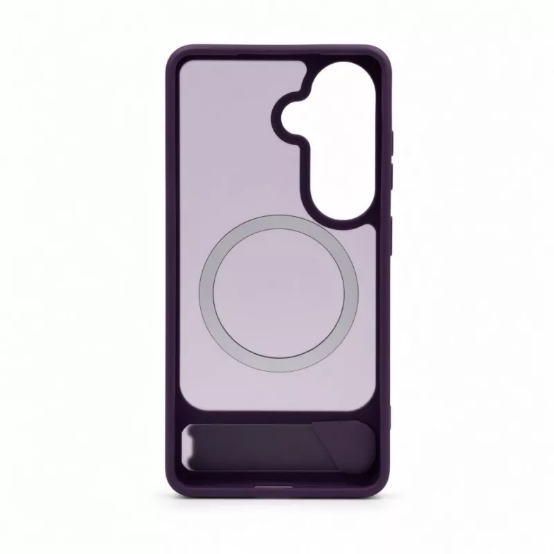 Evelatus Samsung Galaxy S26 Rubber Coated MagSafe With Stand Case Purple