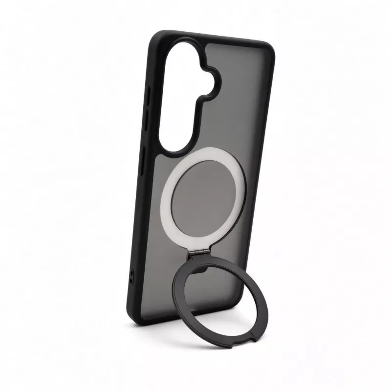 Evelatus Samsung Galaxy S26 Shield Case With MagSafe & Stand Matte Ring Black