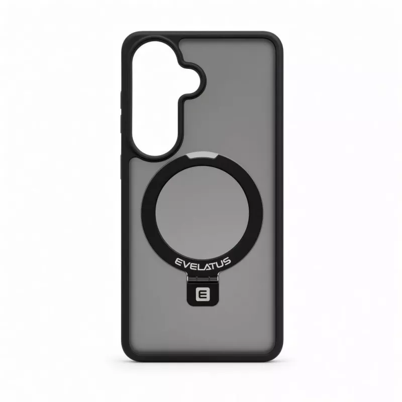 Evelatus Samsung Galaxy S26 Shield Case With MagSafe & Stand Matte Ring Black