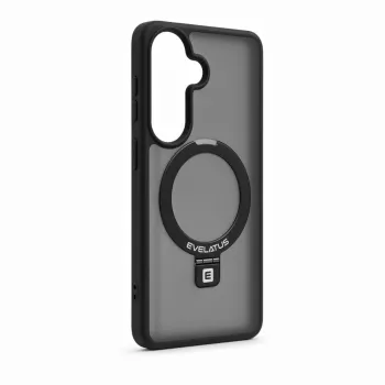 Evelatus Samsung Galaxy S26 Shield Case With MagSafe & Stand Matte Ring Black