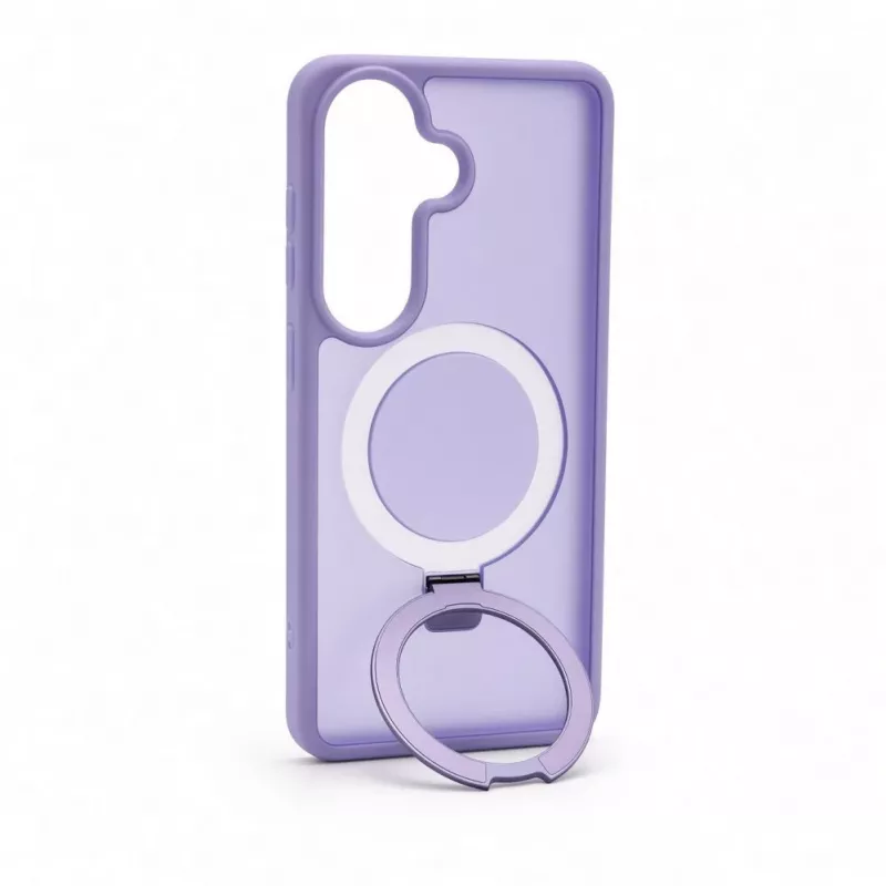 Evelatus Samsung Galaxy S26 Shield Case With MagSafe & Stand Matte Ring Lavender Purple