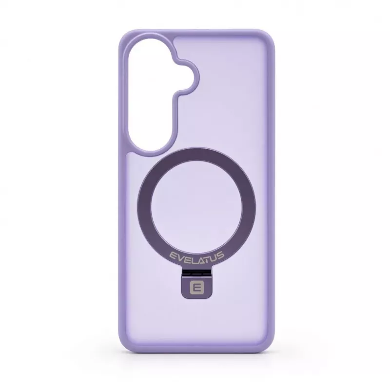 Evelatus Samsung Galaxy S26 Shield Case With MagSafe & Stand Matte Ring Lavender Purple
