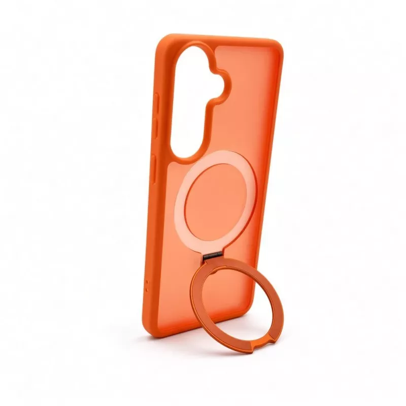Evelatus Samsung Galaxy S26 Shield Case with MagSafe & Stand Matte Ring Orange