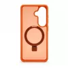 Evelatus Samsung Galaxy S26 Shield Case with MagSafe & Stand Matte Ring Orange