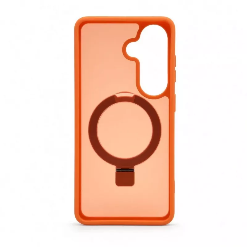 Evelatus Samsung Galaxy S26 Shield Case with MagSafe & Stand Matte Ring Orange
