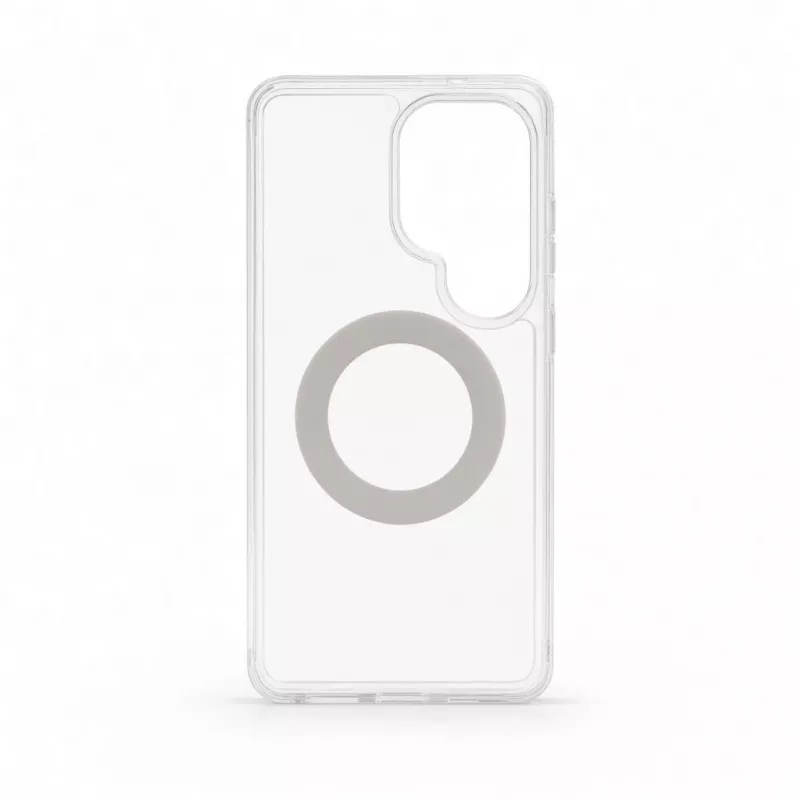Evelatus Samsung Galaxy S26 Ultra Hybrid Case with MagSafe PC+TPU 360 Metal Stand Transparent
