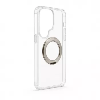 Evelatus Samsung Galaxy S26 Ultra Hybrid Case with MagSafe PC+TPU 360 Metal Stand Transparent