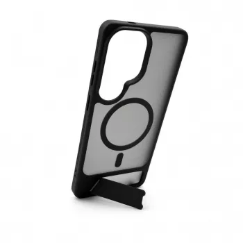 Evelatus Samsung Galaxy S26 Ultra Rubber Coated MagSafe Case with Stand - Black