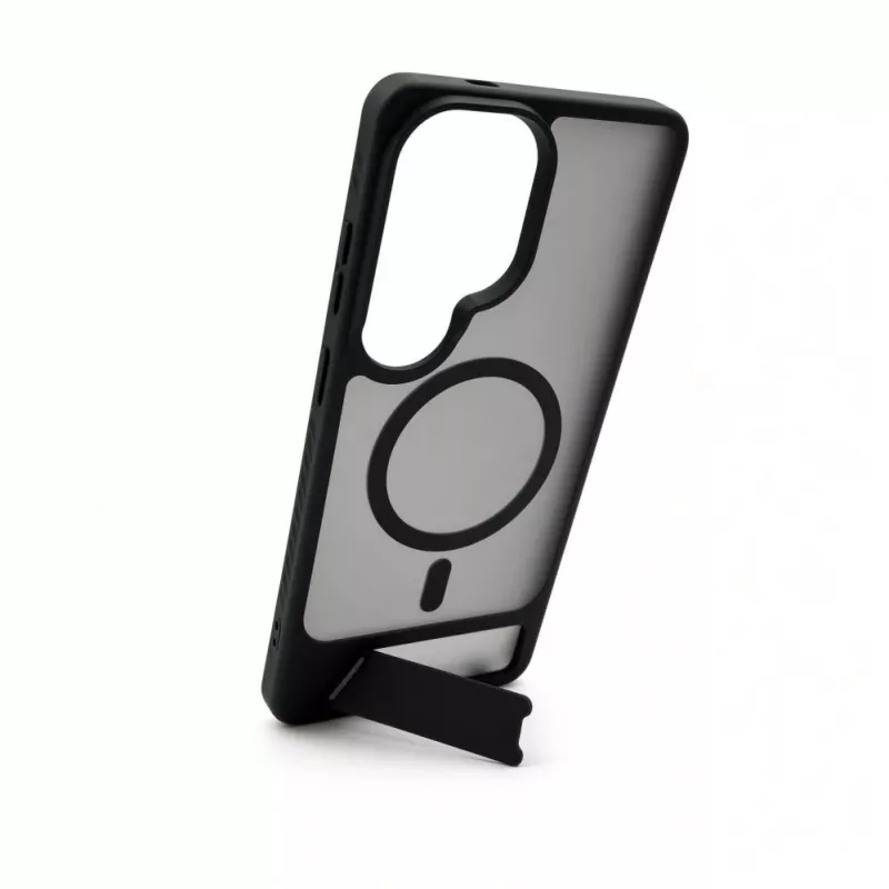 Evelatus Samsung Galaxy S26 Ultra Rubber Coated MagSafe Case with Stand - Black