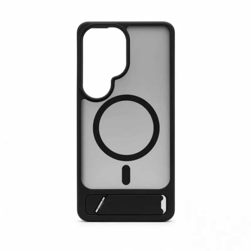 Evelatus Samsung Galaxy S26 Ultra Rubber Coated MagSafe Case with Stand - Black