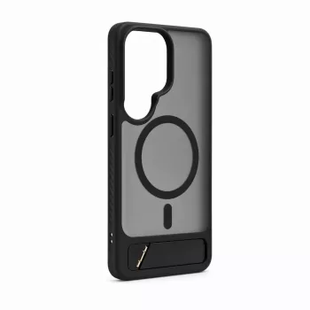 Evelatus Samsung Galaxy S26 Ultra Rubber Coated MagSafe Case with Stand - Black