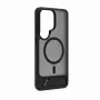 Evelatus Samsung Galaxy S26 Ultra Rubber Coated MagSafe Case with Stand - Black
