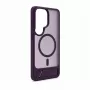 Evelatus Samsung Galaxy S26 Ultra Rubber Coated MagSafe Case with Stand - Purple