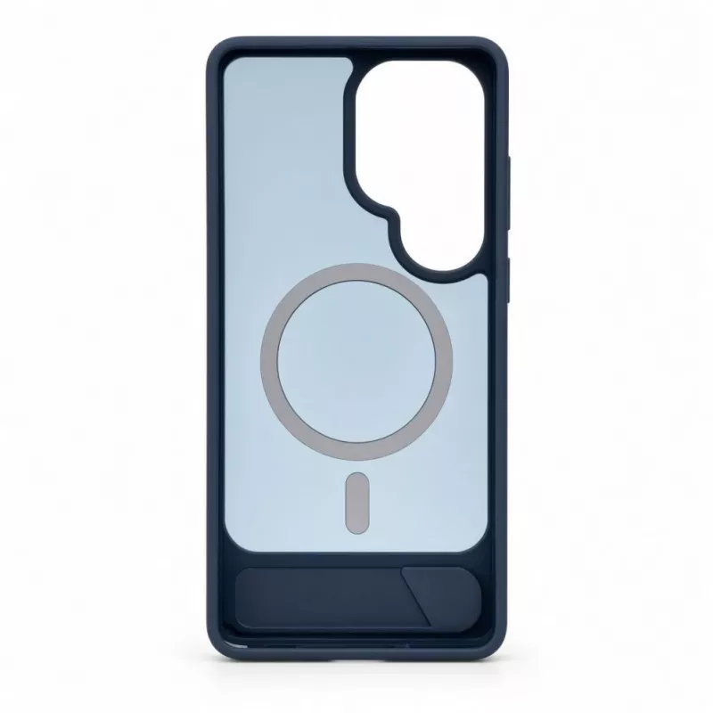 Evelatus Samsung Galaxy S26 Ultra Rubber Coated MagSafe With Stand Case Navy Blue