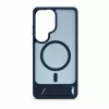 Evelatus Samsung Galaxy S26 Ultra Rubber Coated MagSafe With Stand Case Navy Blue