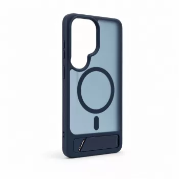 Evelatus Samsung Galaxy S26 Ultra Rubber Coated MagSafe With Stand Case Navy Blue