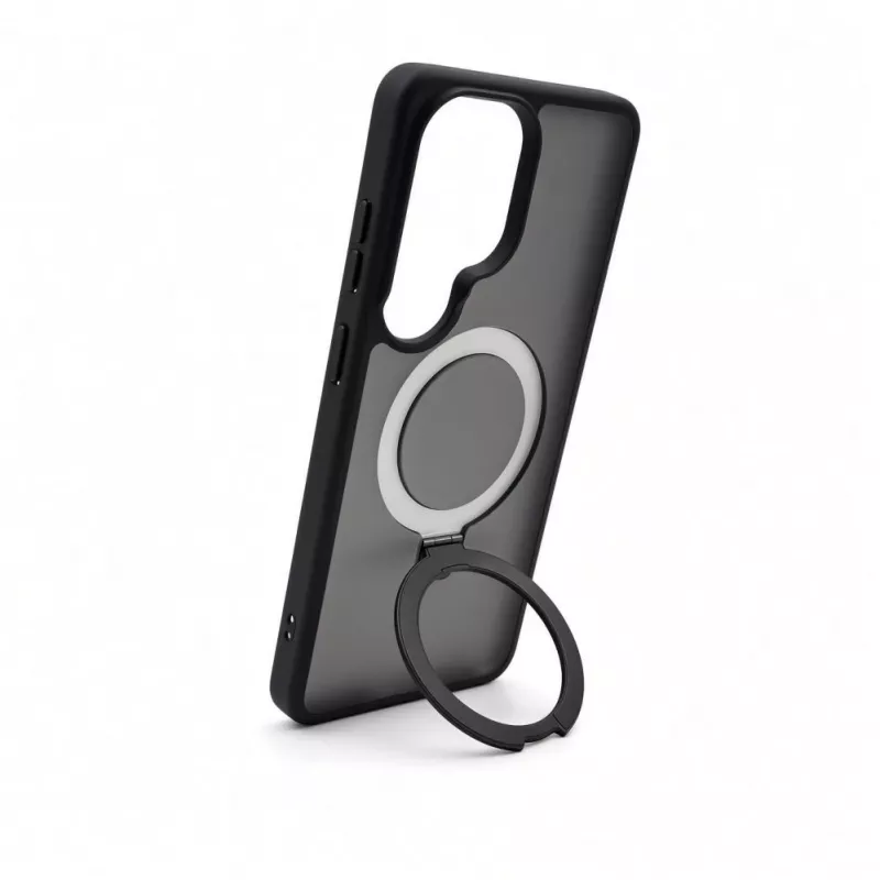 Evelatus Samsung Galaxy S26 Ultra Shield Case with MagSafe & Stand Matte Ring Black