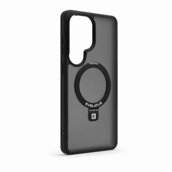 Evelatus Samsung Galaxy S26 Ultra Shield Case with MagSafe & Stand Matte Ring Black