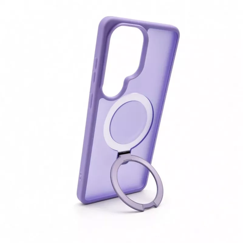 Evelatus Samsung Galaxy S26 Ultra Shield Case with MagSafe & Stand Matte Ring Lavender Purple