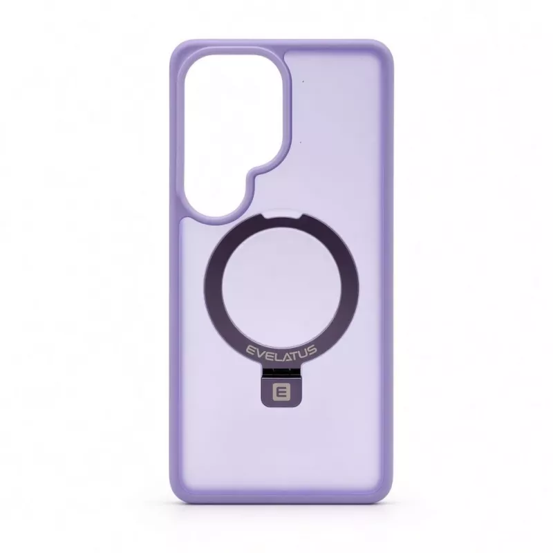 Evelatus Samsung Galaxy S26 Ultra Shield Case with MagSafe & Stand Matte Ring Lavender Purple
