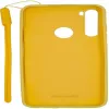 Evelatus Soft Touch Silicone Case with Strap for Xiaomi Redmi Note 8 / Redmi Note 8 2021 - Yellow