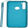 Evelatus Soft Touch Silicone Case with Strap for Xiaomi Redmi Note 8 / Redmi Note 8 2021 - Blue