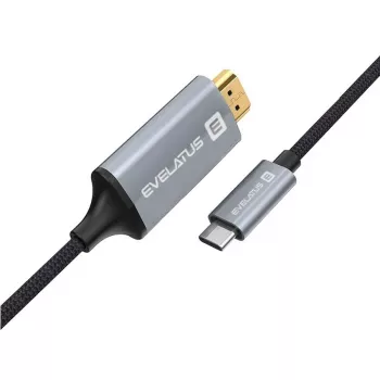 Evelatus Universal Data Cable HDMI to Type C TPC04 Black - 4K 60Hz USB-C to HDMI Cable, 1.8m