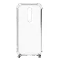 Evelatus Xiaomi Redmi Note 8 Pro Silicone Transparent Back Cover with TPU Necklace Strap Space Gray