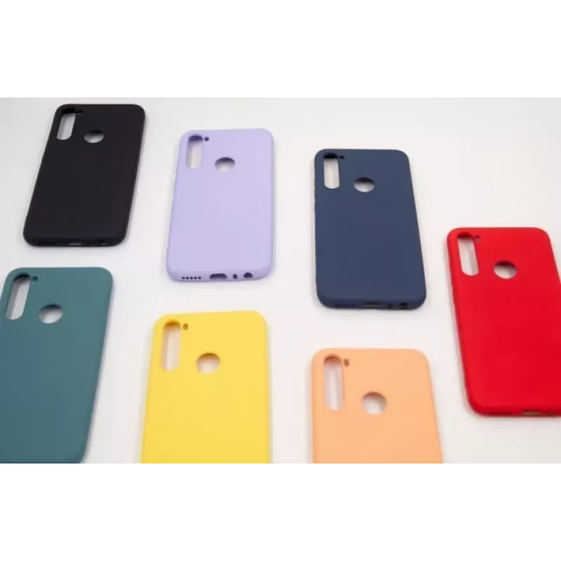 Evelatus Xiaomi Redmi Note 8 / Redmi Note 8 2021 Soft Touch Silicone Case with Strap Purple