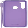 Evelatus Xiaomi Redmi Note 8 / Redmi Note 8 2021 Soft Touch Silicone Case with Strap Purple