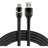 everActive CBB-1CBR USB-A to USB-C RGB LED Braided Cable 1m 3A Black