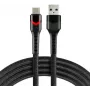 everActive CBB-1CBR USB-A to USB-C RGB LED Braided Cable 1m 3A Black