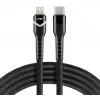 everActive CBB-1CIR USB-C to Lightning RGB LED Cable 1m 27W PD Black