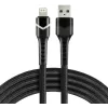everActive CBB-1IBR USB-A to Lightning RGB LED Braided Cable 1m 2.4A Black