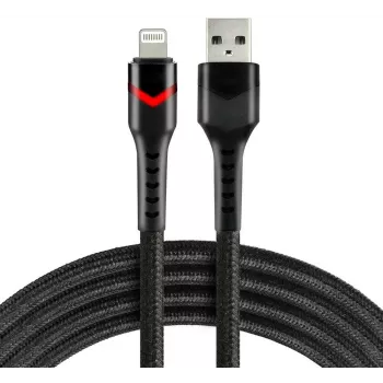 everActive CBB-1IBR USB-A to Lightning RGB LED Braided Cable 1m 2.4A Black