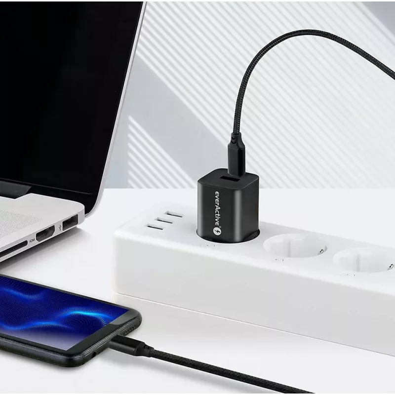 everActive CBB-1PD3 USB-C to USB-C Cable 1m PD 60W 3A Black