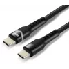 everActive CBB-1PDR USB-C to USB-C RGB LED Braided Cable 100cm 3A 60W