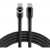 everActive CBB-1PDR USB-C to USB-C RGB LED Braided Cable 100cm 3A 60W