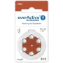 everActive ULTRASONIC 312 Hearing Aid Batteries (PR41, Zinc-Air, 1.45V, 170mAh, Mercury-Free, 6-Pack Blister)