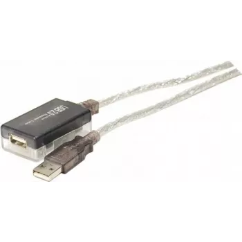 Exertis Connect 149213 USB 2.0 Type-A to Type-B Cable, 1.8m, Grey/Transparent