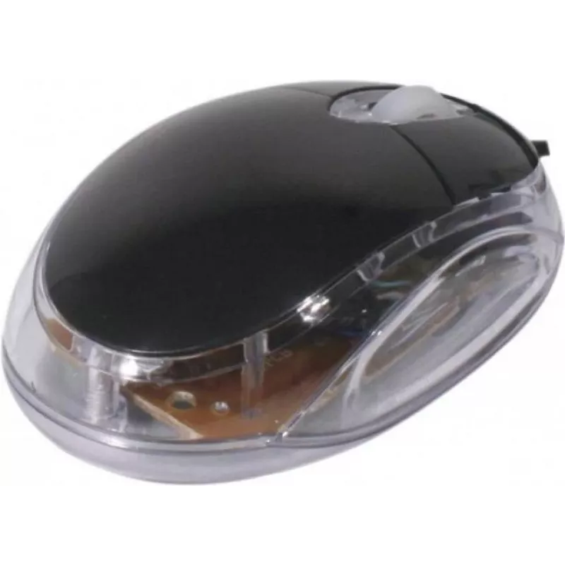 Exertis Connect 320300 Ambidextrous USB Optical Mouse, 800 DPI, Black