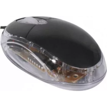 Exertis Connect 320300 Ambidextrous USB Optical Mouse, 800 DPI, Black
