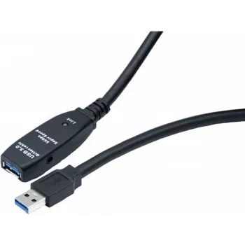 EXERTIS CONNECT Active USB 3.0 Extension Cable with Repeater, USB Type-A Male to USB Type-A Female, 5.0 m, Black (149254)