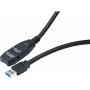 EXERTIS CONNECT Active USB 3.0 Extension Cable with Repeater, USB Type-A Male to USB Type-A Female, 5.0 m, Black (149254)