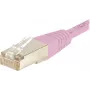 EXERTIS CONNECT CAT.6 S/FTP PiMF Patch Cable, Pink, 1.0 m, Slim Snagless Boot, LSZH 854480