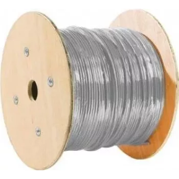 EXERTIS CONNECT Cat.6A S/FTP Installation Cable, 500 m Drum, Grey (612015)