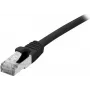 EXERTIS CONNECT Cat 6A S/FTP Patch Cable, 2m, Black, Slim Bend Protection 858486