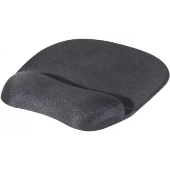 EXERTIS CONNECT Mouse Pad with Gel Wrist Rest, Black, 250 x 200 mm, Non-slip Base, Stitched Edges 190469