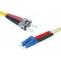 EXERTIS CONNECT ST/UPC to LC/UPC Single-Mode Duplex OS2 LSZH Fiber Patch Cable, 3m, Yellow
