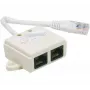 Exertis Connect Telephone Splitter RJ-45 Male to 2x RJ-45 Female, 10 cm, CAT 5e, Ivory 252470